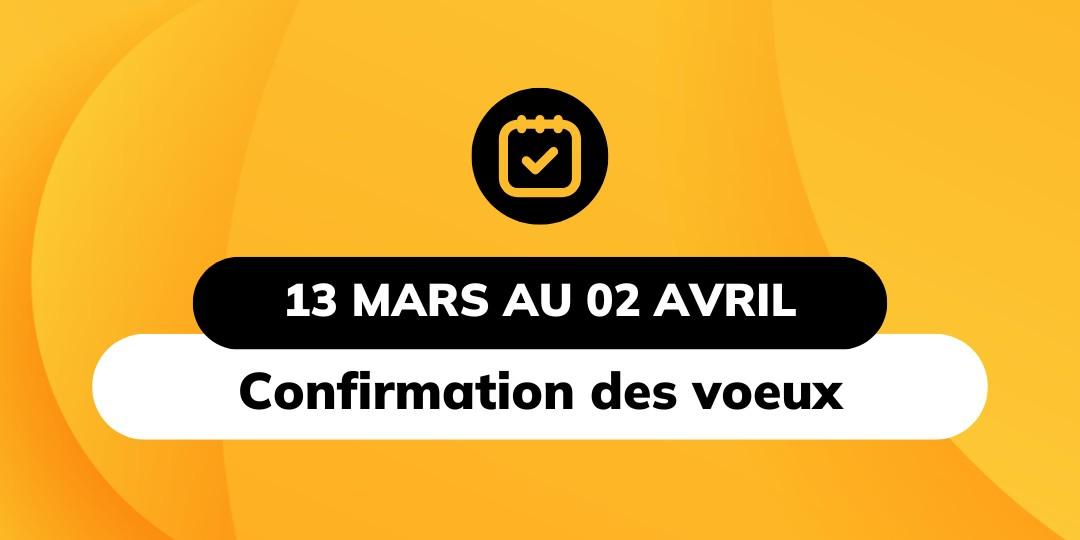 Confirmation des voeux - Parcoursup